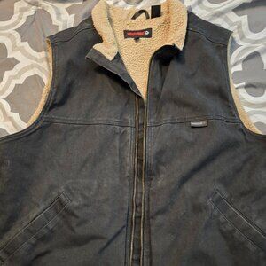 Wolverine Rugged Heavy Duty Sherpa Lined Full Zip Vest XL